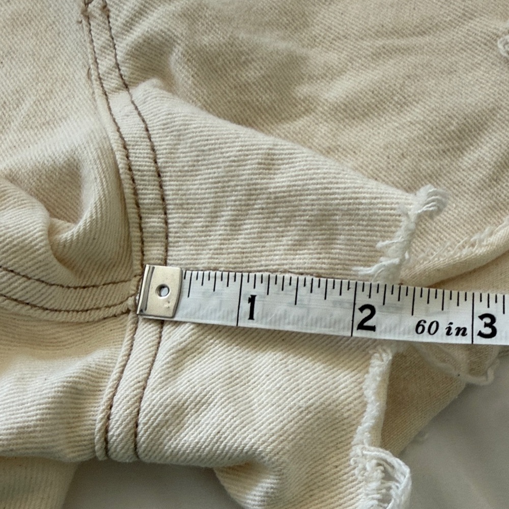 Wild Fable High Waisted Cream Cut Off Shorts Women’s Size 6 - Picture 6 of 7